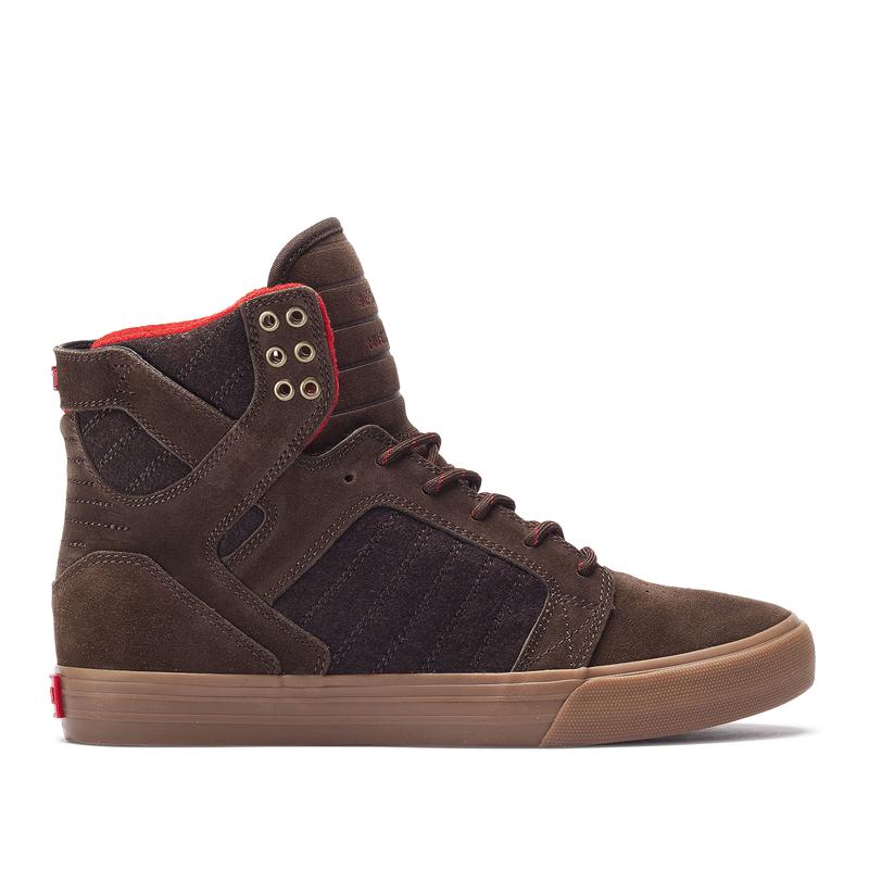 Zapatillas Altas Supra Argentina Hombre - SKYTOP Marrones (WGZIT-1687)